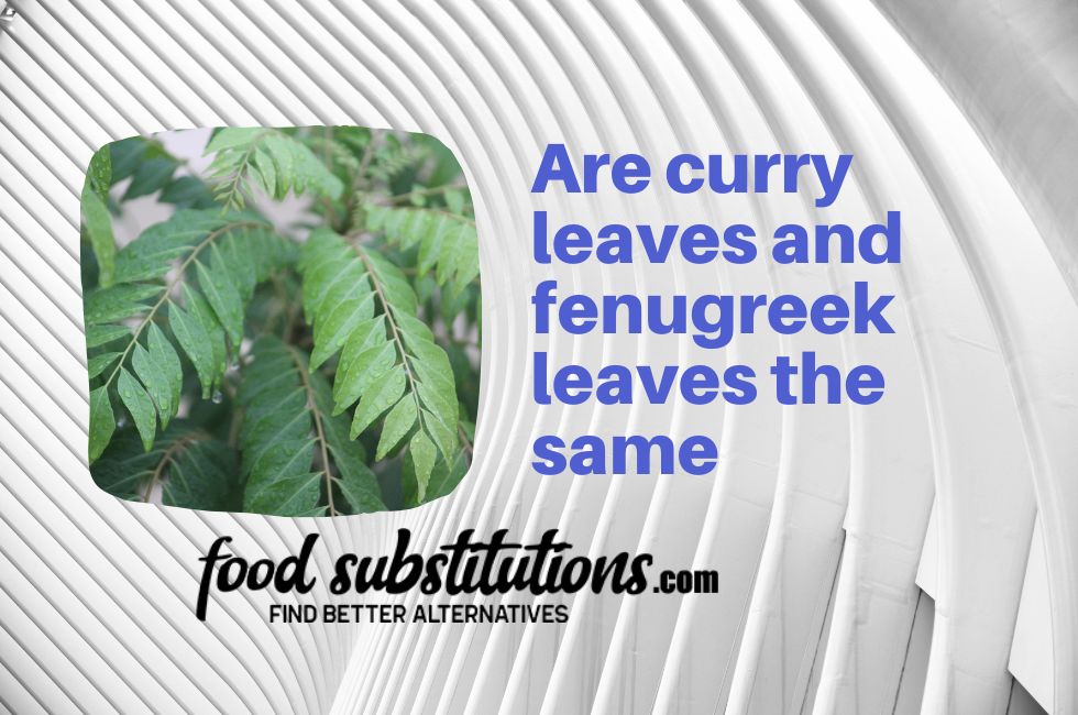 Is Curry Leaves and Fenugreek Leaves the same