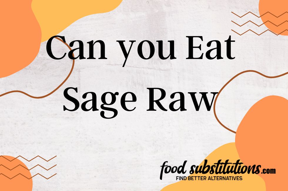 Can you Eat Sage Raw