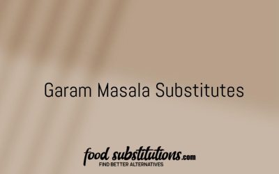 Garam Masala Substitute – Replacements And Alternatives