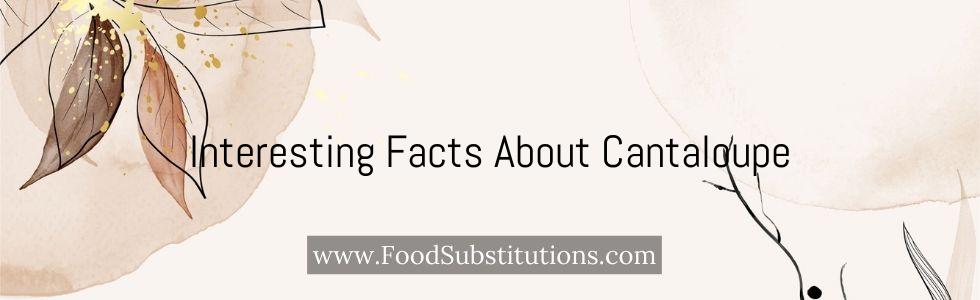 Interesting Facts About Cantaloupe