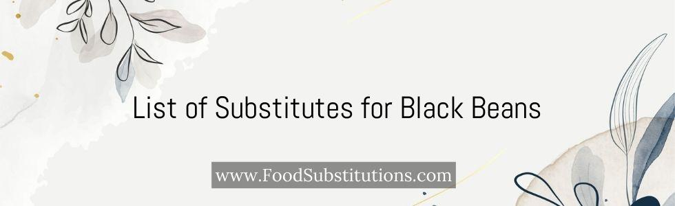 List of Substitutes for Black Beans