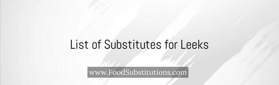 List of Substitutes for Leeks