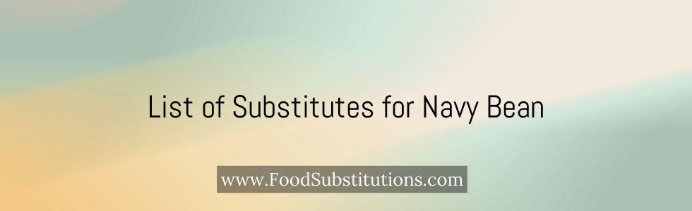 List of Substitutes for Navy Bean