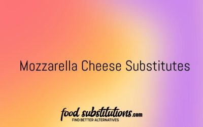 Mozzarella Cheese Substitute – Replacements And Alternatives